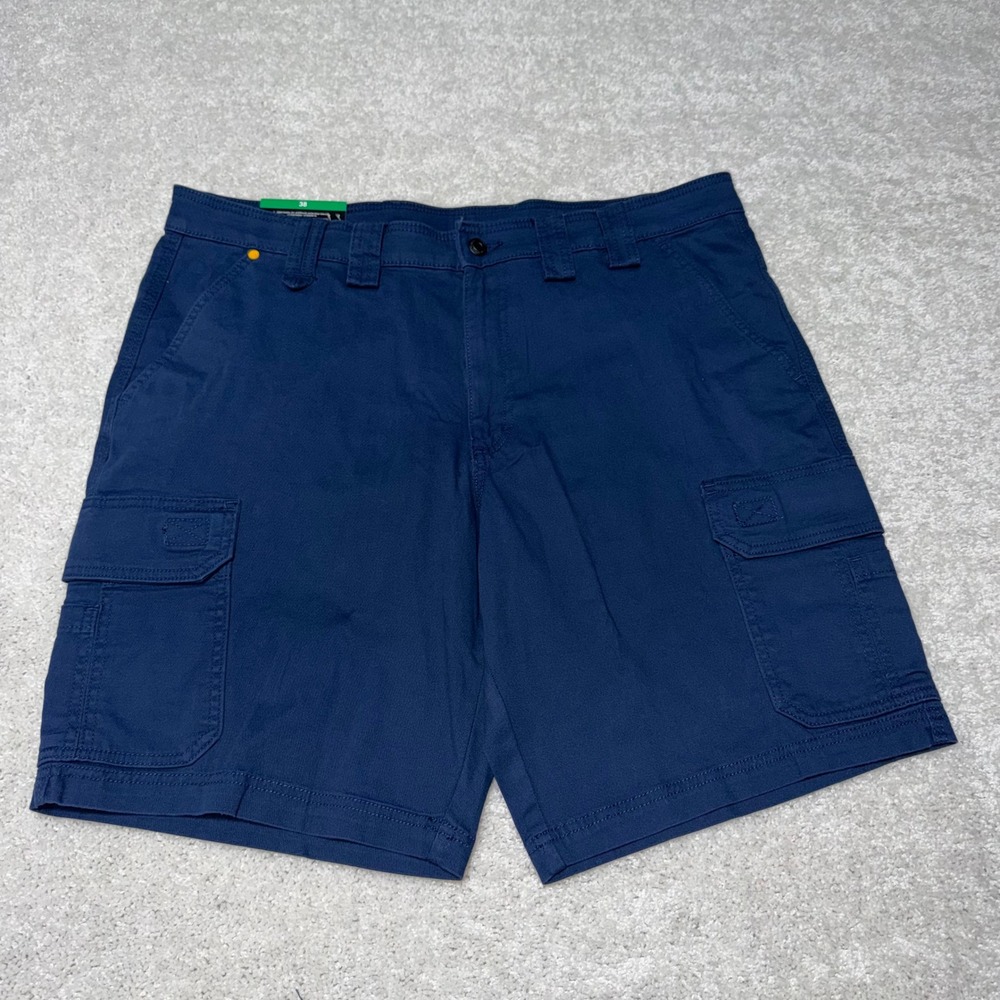 CAT Caterpillar Mens Blue Cargo Work Shorts Size 38 NWT Utility